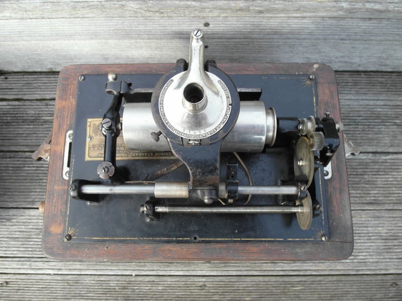 EDISON STANDARD PHONOGRAPH, c1906, Amberola RARE Cylinder Record Player. Carousel 1