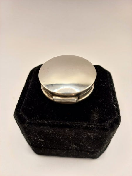 Round Pill Box Sterling Silver Carousel 2