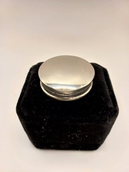 Round Pill Box Sterling Silver Carousel 1