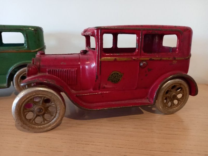 Model A Ford, An Arcade Toy (pair of) -cast iron- original used condition62863240467587113