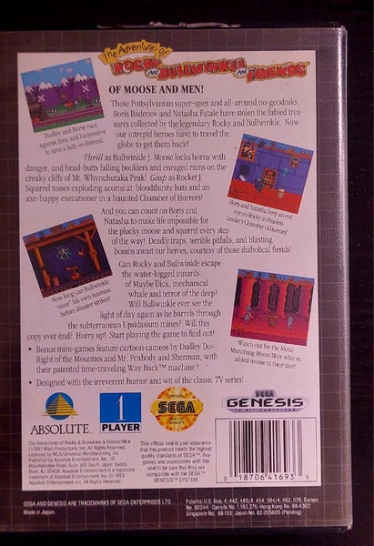 Sega gen exclusive bullwinkle cib Carousel 2