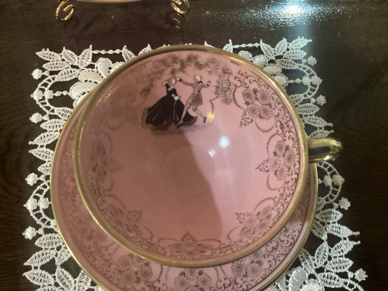 Antique handpainted Bavaria teacup trio Carousel 2