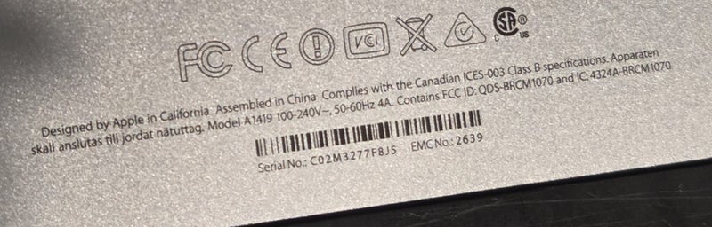 iMac 27" Late 2013 startup error msg Carousel 7