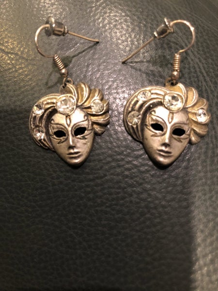 Harlequin Mask Earrings Carousel 1