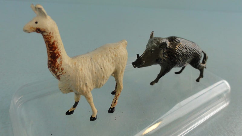 Vintage Britains Zoo Lead Animals: Wild Boar & Llama Carousel 2