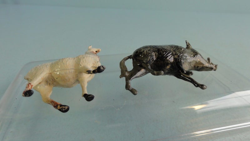 Vintage Britains Zoo Lead Animals: Wild Boar & Llama Carousel 5