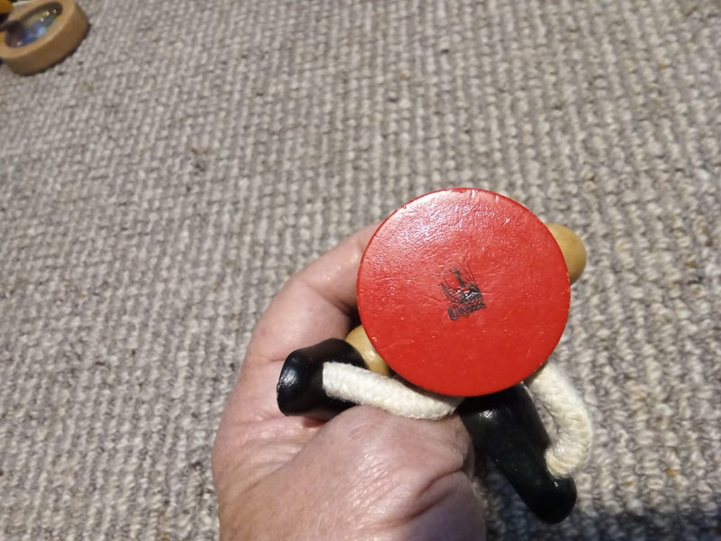 Vintage wooden toys - Pull along dinosaur - wooden teether - Lulu style doll etc Carousel 6