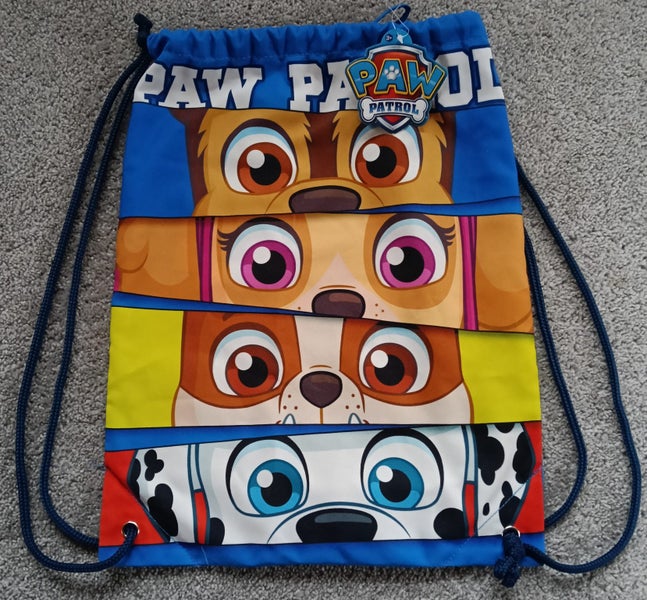 Paw Patrol Drawstring bag - perfect for swim/book bag. BRAND NEW Carousel 1