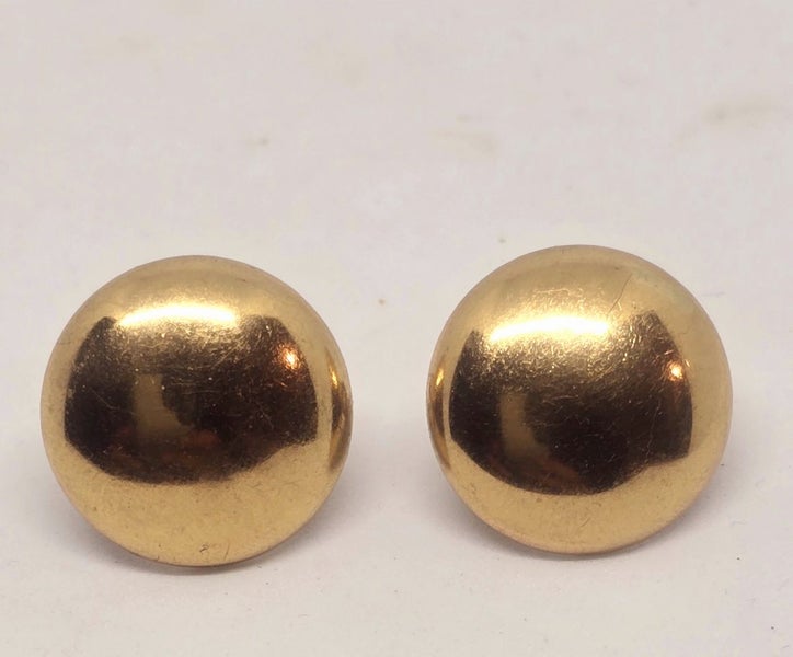Vintage 9ct yellow Gold Large Earrings Carousel 7