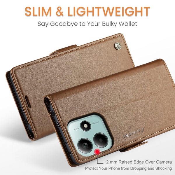 Xiaomi Redmi Note 14 5G CaseMe Retro Wallet Case [Brown] Carousel 2