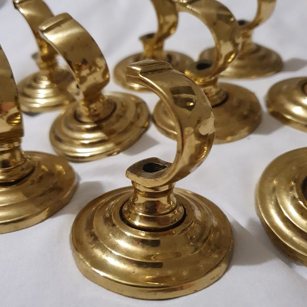 Solid brass antique curtain rod holders x9 Carousel 1