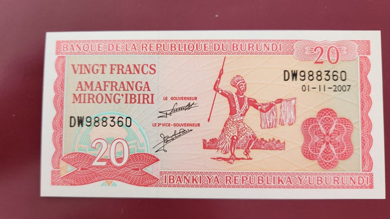 BURUNDI 20 francs 2007 Carousel 1