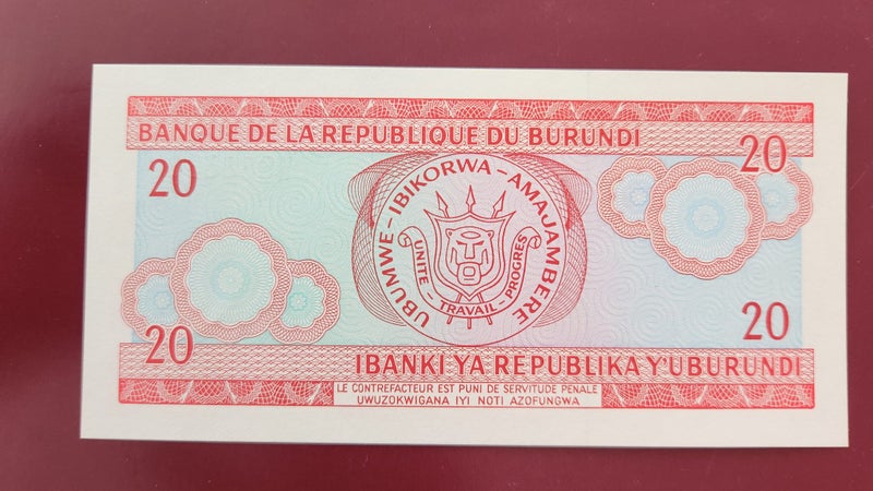 BURUNDI 20 francs 2007 Carousel 2