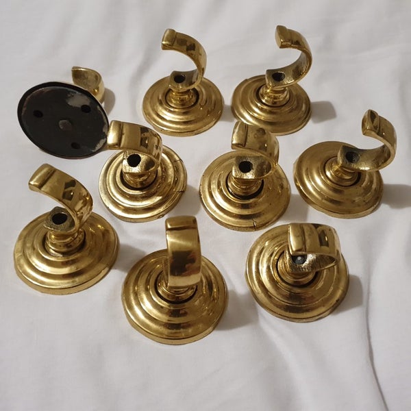 Solid brass antique curtain rod holders x9 Carousel 2