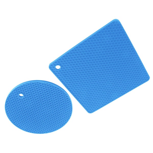 heat resistant pot mat silicone pot holders mat 5 PCS 2 Round 3 Square Silicone Carousel 1