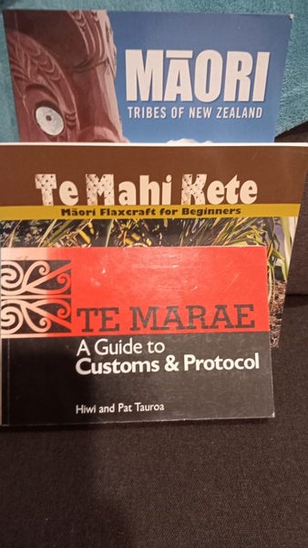 Maori books BULK listing flax weaving craft tribes + te marae tikanga Carousel 6