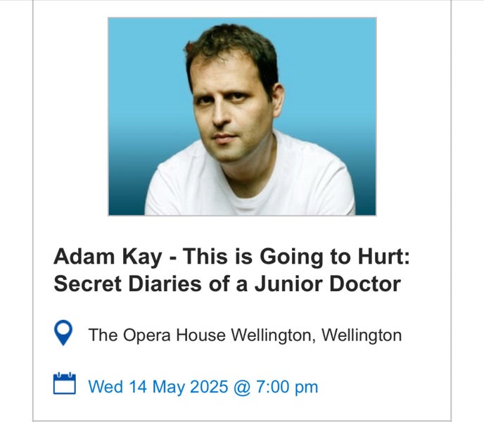 Adam Kay - Wellington 14 May 2 tix Carousel 1