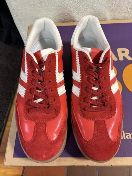Red leather Le Sansa sneakers size 9 Carousel 7