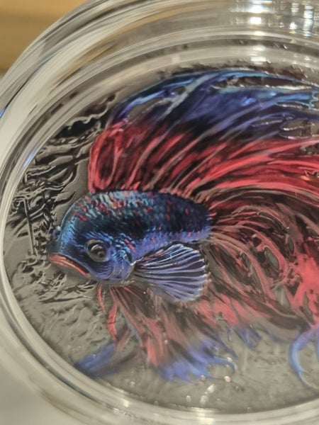 RARE STUNNING GERMANIA MINT 2oz BETTA FISH COIN Carousel 11