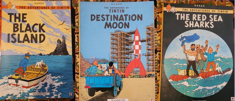 3 Tintin - Destination Moon- 1996 + Red Sea Sharks- 1994 + Black Island- 1994 Carousel 1