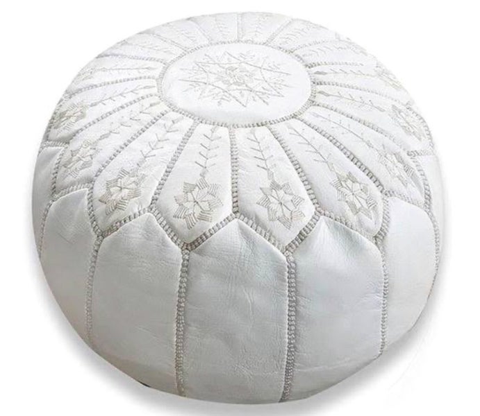 PREMIUM Handcrafted Moroccan Leather Pouf Carousel 2