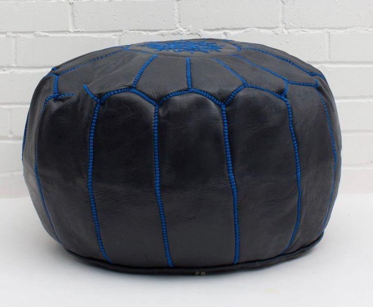 PREMIUM Handcrafted Moroccan Leather Pouf Carousel 2