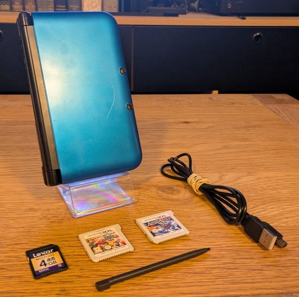 Nintendo 3DS XL – Blue Console + Smash Bros & Asphalt 3D – New Glass Lens Carousel 6