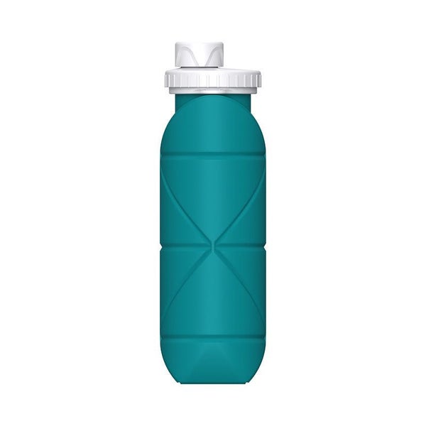 Elosung Blue Green Silicone Collapsible Water Bottle Foldable Sports Cup For Cyc Carousel 1