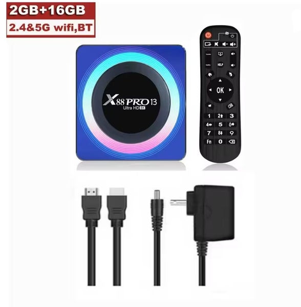 X88 PRO 13 Android 13.0 Smart TV Box OTA RK3528 4K 2.4G 5G Wifi 6 Set Top 16GB Carousel 1