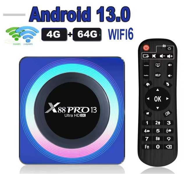 X88 PRO 13 Android 13.0 Smart TV Box OTA RK3528 4K 2.4G 5G Wifi 6 Set Top 16GB Carousel 2