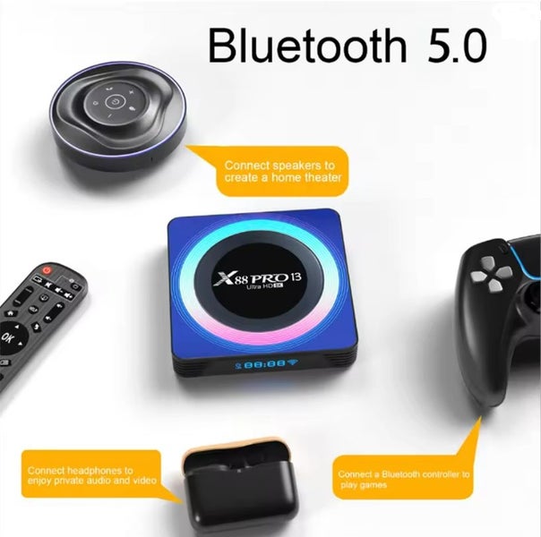 X88 PRO 13 Android 13.0 Smart TV Box OTA RK3528 4K 2.4G 5G Wifi 6 64GB G10S Carousel 2