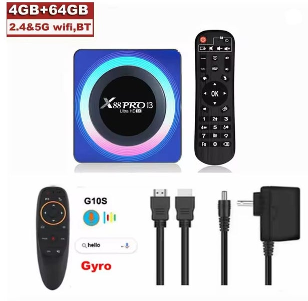 X88 PRO 13 Android 13.0 Smart TV Box OTA RK3528 4K 2.4G 5G Wifi 6 64GB G10S Carousel 1