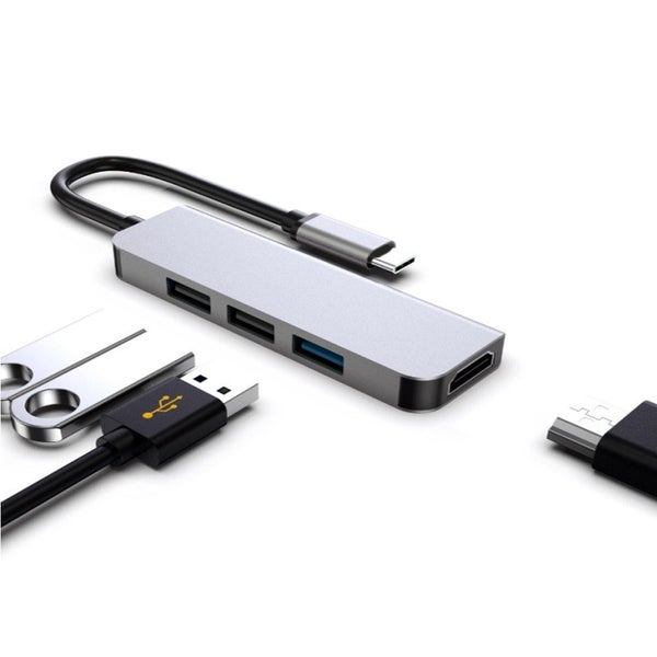 SGL USB-C 4-in-1 4K Multiport Docking Station 1x HDMI 3x USB-A Silver Carousel 1