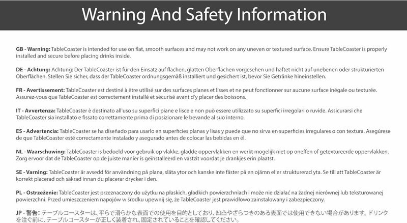 Table Coaster Anti-Spill Drink Holder Tray Couch Seat Car Office Travel - White Carousel 8