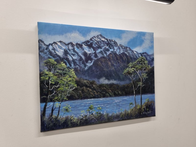 Lake Te Anau Fiordland - Caley Hall Fine Art Original Oil Painting Carousel 2