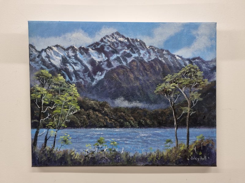 Lake Te Anau Fiordland - Caley Hall Fine Art Original Oil Painting Carousel 1