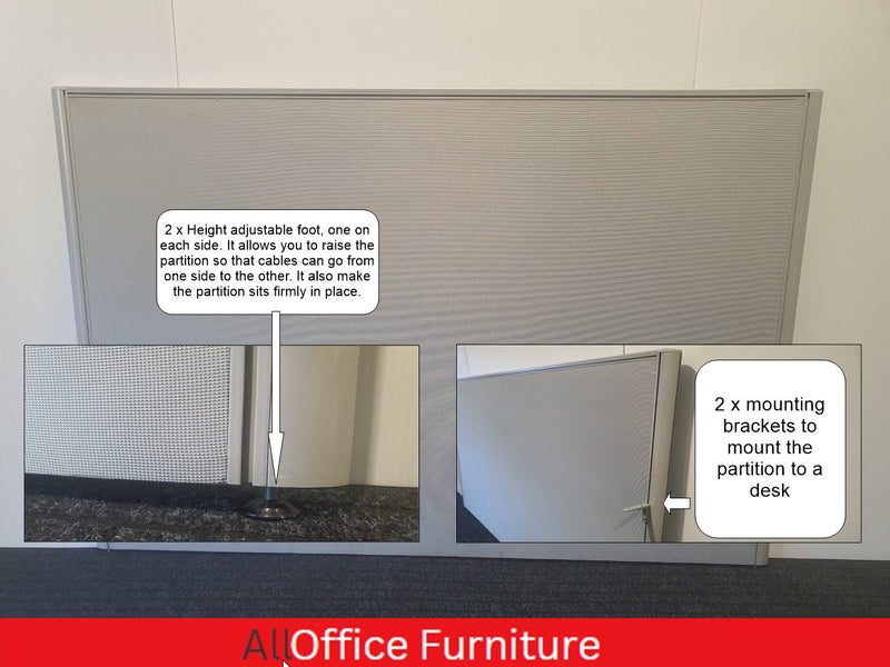 Desk Partition, Desk Divider 182 x 122h cm Carousel 1