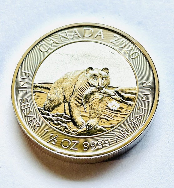 2020 Canada 1.5 oz Silver $8 Kermode Spirit Bear BU Carousel 1