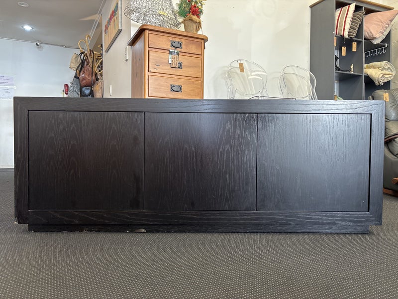Large Dark Brown Veneer Entertainment unit Carousel 1