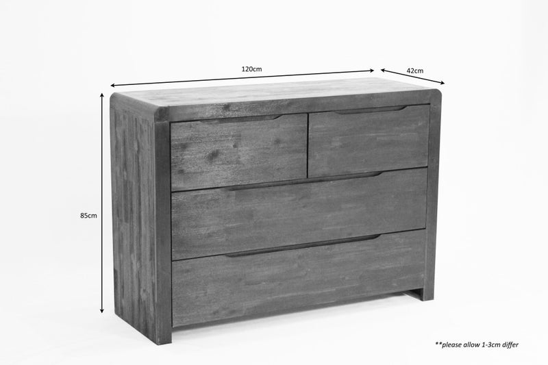 Lowboy Acacia Wood Black Wash Bora Carousel 9