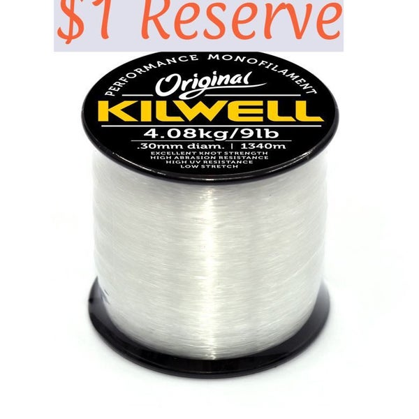 Kilwell Mono 1/4lb spool 9lb 1340m KTMQ9 $1 RESERVE Carousel 1