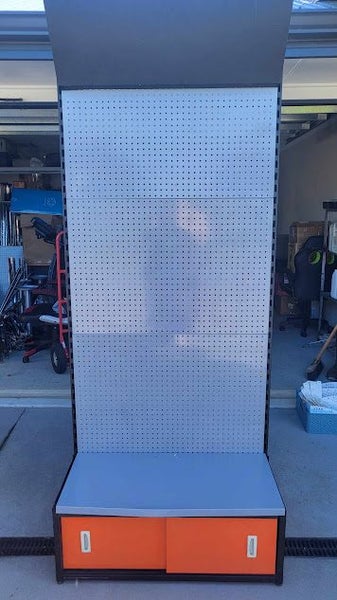 TALL METAL PEG BOARD WITH DRAWS Carousel 1