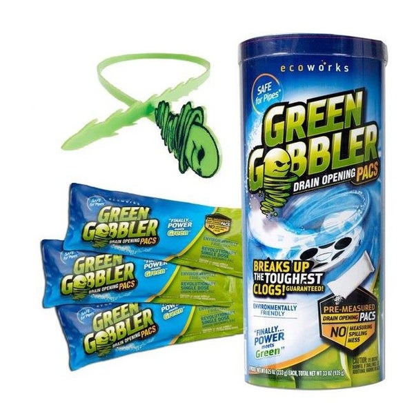 3pack Drain Opener - Green Gobbler Carousel 1