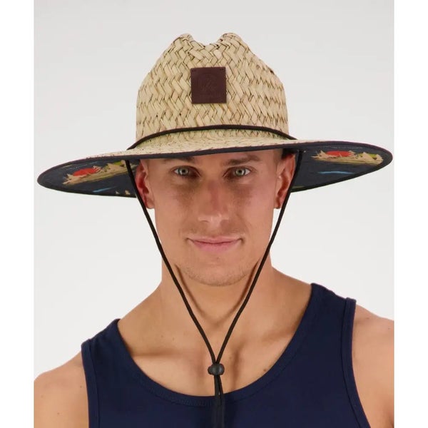 Whangamata Straw Hat Black Carousel 1