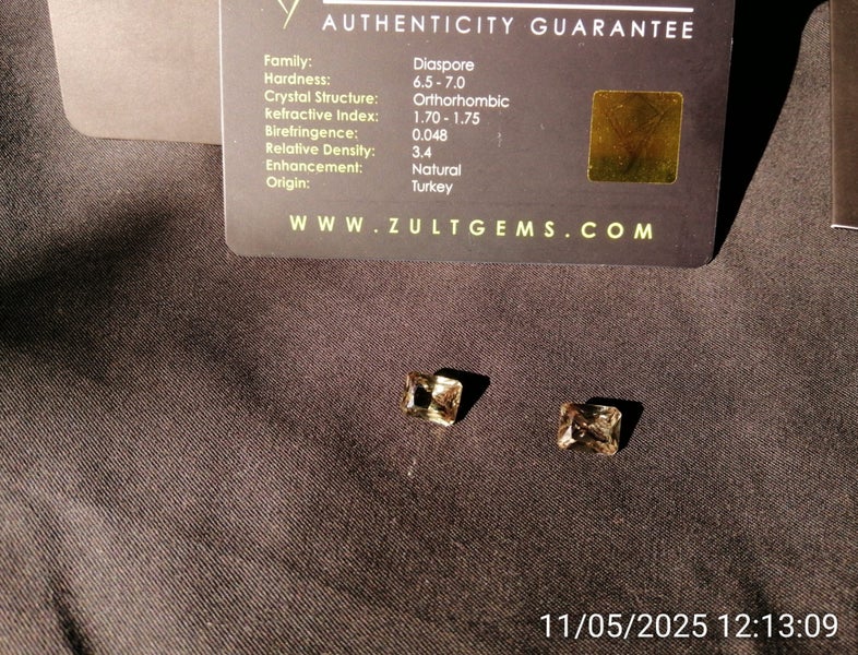Rare in NZ Gems Zultanite® Kiwi Green Light Crystalline Authentic Card Cards Carousel 14