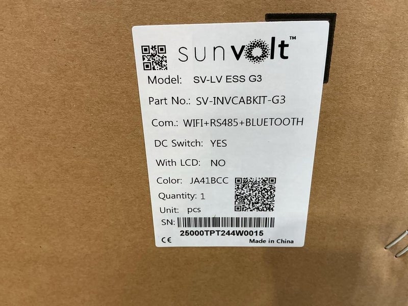 New Boxed SUNVOLT Inverter Cabinet Kit - G3 Carousel 2