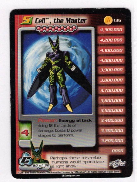Dragonball Z - Cell, the Master #136 - 5 star TCG card Carousel 1