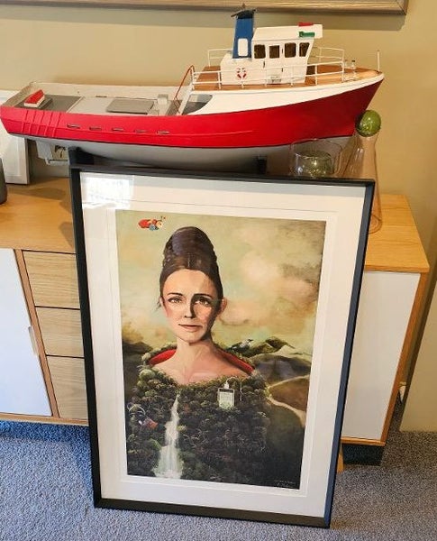 Ltd Edition of 300. NZ Pop/Political Art Piece. "Lock-down in Paradise 2020". Carousel 1