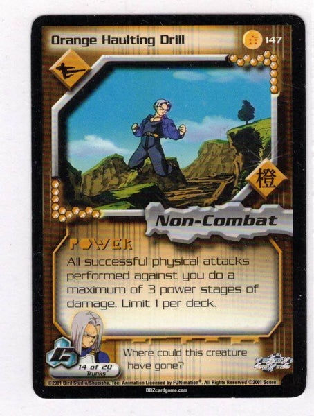 Dragonball Z - Orange Haulting Drill #147 - 5 star TCG card Carousel 1