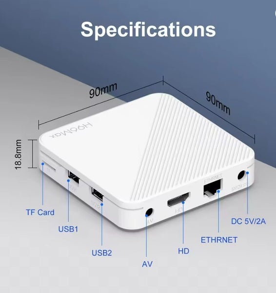 Android TV Box H96 MAX Allwinner H313& 100M Lan 4K HDR 2.4G 5G wifi6 16GB MX3PRO Carousel 2